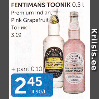 Allahindlus - FENTIMANS TOONIK 0,5L