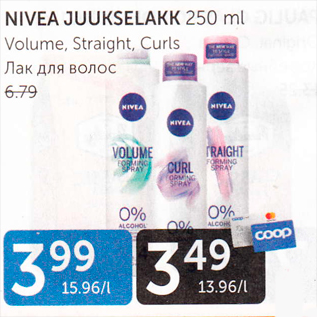 Allahindlus - NIVEA JUUKSELAKK 250 ml