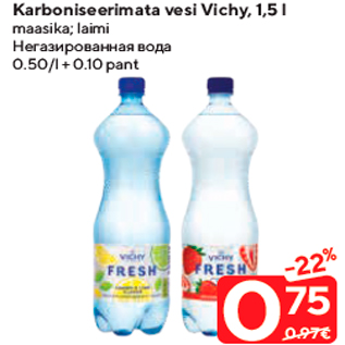 Allahindlus - Karboniseerimata vesi Vichy, 1,5 l