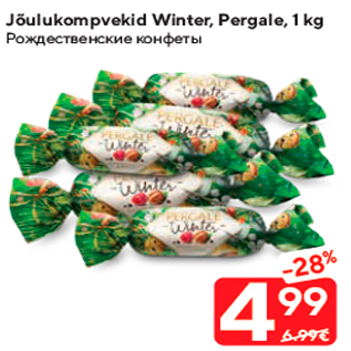 Allahindlus - Jõulukompvekid Winter, Pergale, 1 kg