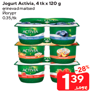 Allahindlus - Jogurt Activia, 4 tk x 120 g