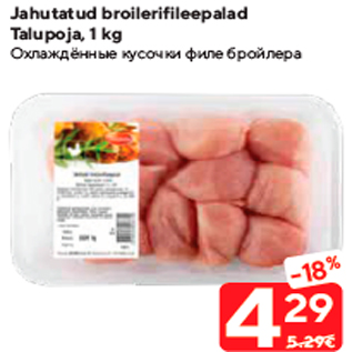 Allahindlus - Jahutatud broilerifileepalad Talupoja, 1 kg