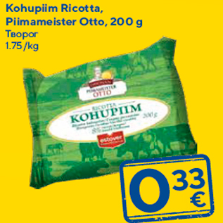 Allahindlus - Kohupiim Ricotta, Piimameister Otto, 200 g