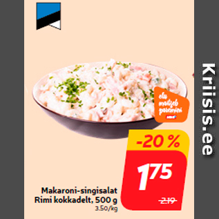 Allahindlus - Makaroni-singisalat Rimi kokkadelt, 500 g