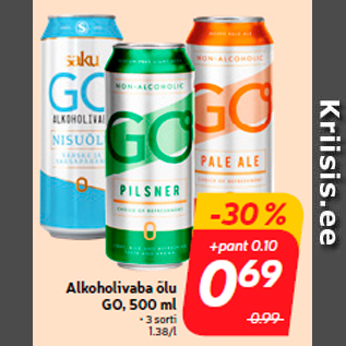 Allahindlus - Alkoholivaba õlu GO, 500 ml