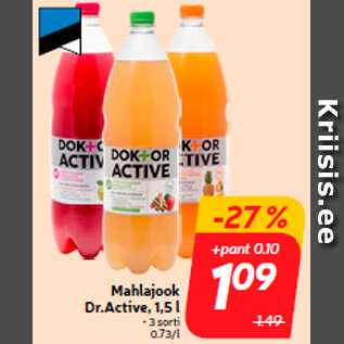 Allahindlus - Mahlajook Dr.Active, 1,5 l