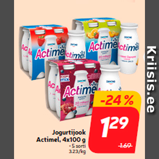 Allahindlus - Jogurtijook Actimel, 4x100 g