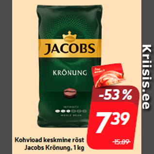 Allahindlus - Kohvioad keskmine röst Jacobs Krönung, 1 kg