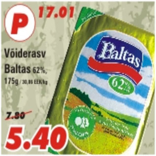 Allahindlus - Võiderasv Baltas