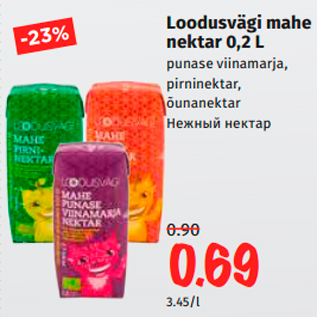 Allahindlus - Loodusvägi mahe nektar 0,2 L