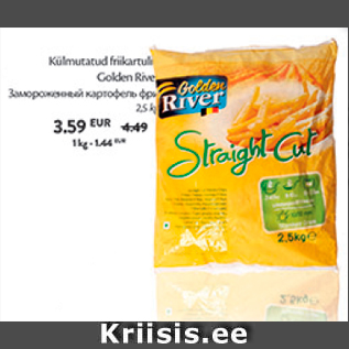 Allahindlus - Külmutatud friikartuli Golden Rive 2,5 kg