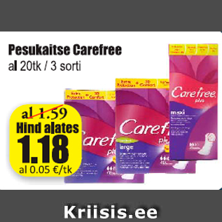 Allahindlus - Pesukaitse Carefree