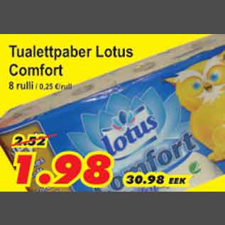 Allahindlus - Tualettpaber Lotus Comfort