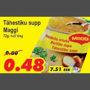 Allahindlus - Tähestiku supp Maggi