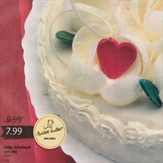 Allahindlus - Valge šokolaadi tort MK, 1 kg