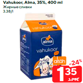 Allahindlus - Vahukoor, Alma, 35%, 400 ml