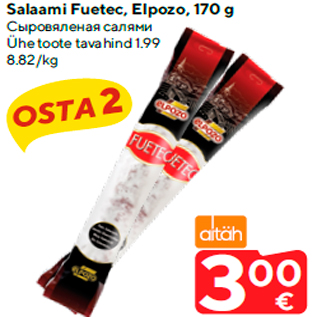 Allahindlus - Salaami Fuetec, Elpozo, 170 g