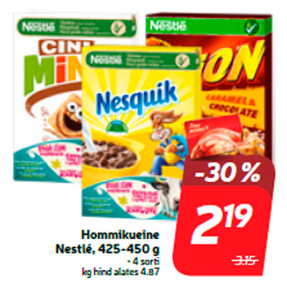 Allahindlus - Hommikueine Nestlé, 425-450 g