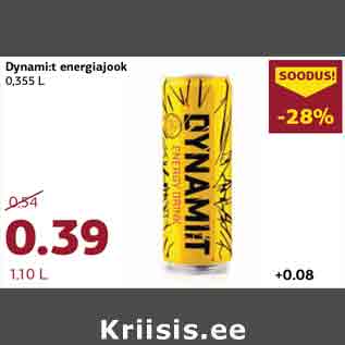 Allahindlus - Dynami:t energiajook 0,355 L