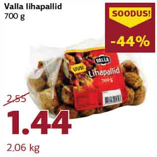 Скидка - Фрикадельками Valla 700 г
