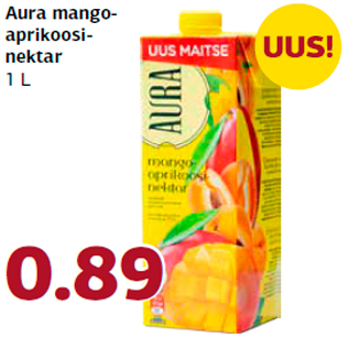 Скидка - Манго-абрикосовый нектар Aura 1 л