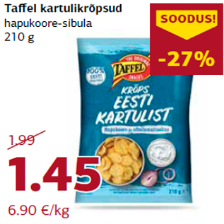 Скидка - Картофельные чипсы Taffel
