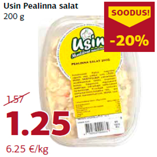 Allahindlus - Usin Pealinna salat 200 g