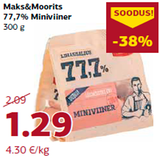 Allahindlus - Maks&Moorits 77,7% Miniviiner 300 g