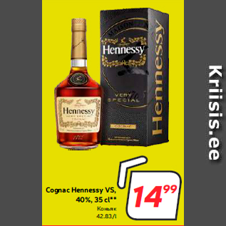 Allahindlus - Cognac Hennessy VS, 40%, 35 cl**