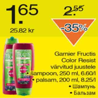Allahindlus - Garnier Fructis Color Resist värvitud juustele šampoon, palsam