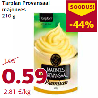 Allahindlus - Tarplan Provansaal majonees 210 g