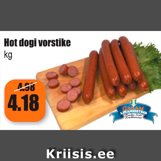 Allahindlus - Hot dogi vorstike kg
