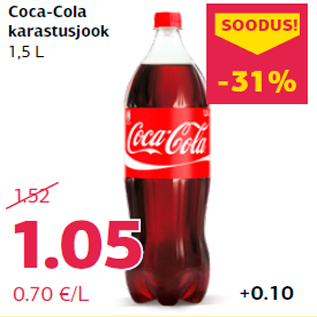 Allahindlus - Coca-Cola karastusjook 1,5 L