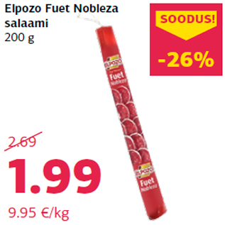 Allahindlus - Elpozo Fuet Nobleza salaami 200 g