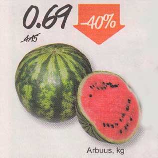 Allahindlus - Arbuus, kg