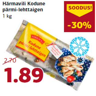 Allahindlus - Härmavili Kodune pärmi-lehttaigen 1 kg