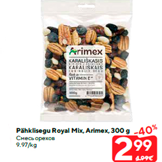 Allahindlus - Pähklisegu Royal Mix, Arimex, 300 g