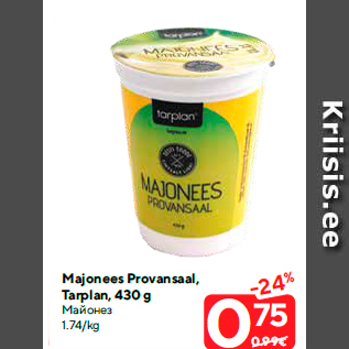 Allahindlus - Majonees Provansaal, Tarplan, 430 g