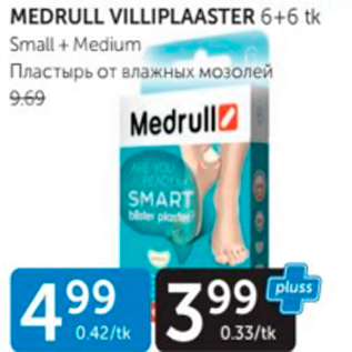 Allahindlus - MEDRULL VILLIPLAASTER 6 + 6 tk