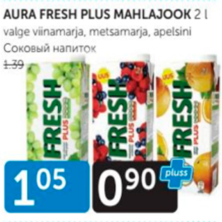 Allahindlus - AURA FRESH PLUS MAHLAJOOK 2 L