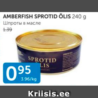 Allahindlus - AMBERFISH SPROTID ÕLIS 240 G