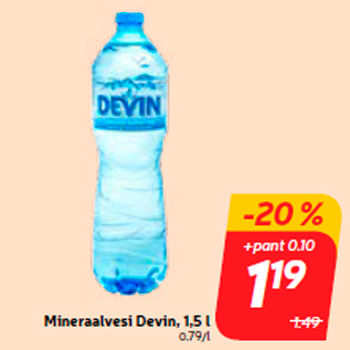 Скидка - Минеральная вода Devin, 1,5 л