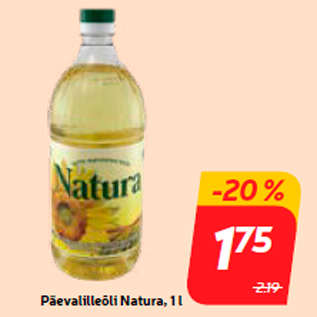Скидка - Подсолнечное масло Natura, 1 л