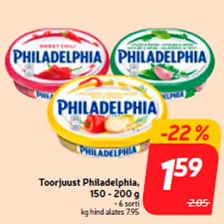 Allahindlus - Toorjuust Philadelphia, 150 - 200 g