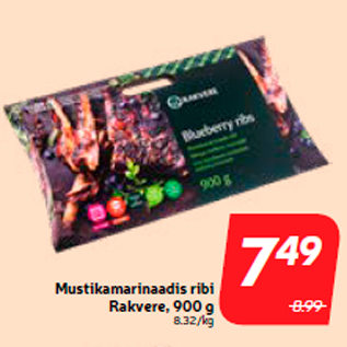 Allahindlus - Mustikamarinaadis ribi Rakvere, 900 g