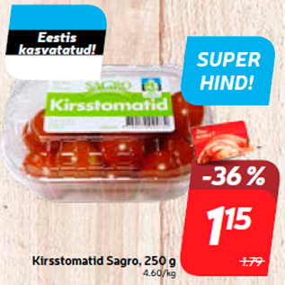 Allahindlus - Kirsstomatid Sagro, 250 g