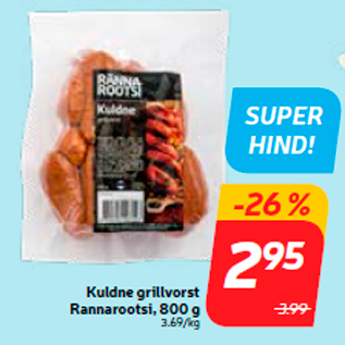 Allahindlus - Kuldne grillvorst Rannarootsi, 800 g