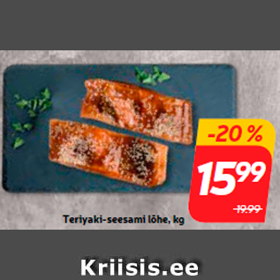 Allahindlus - Teriyaki-seesami lõhe, kg