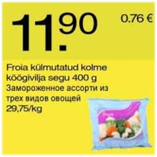 Allahindlus - Froia külmutatud kolme köögivilja segu