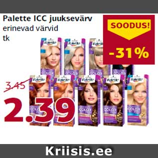 Allahindlus - Palette ICC juuksevärv